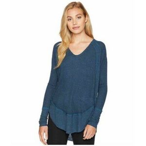 Free People Catalina Top in Navy, thermal top NWOT